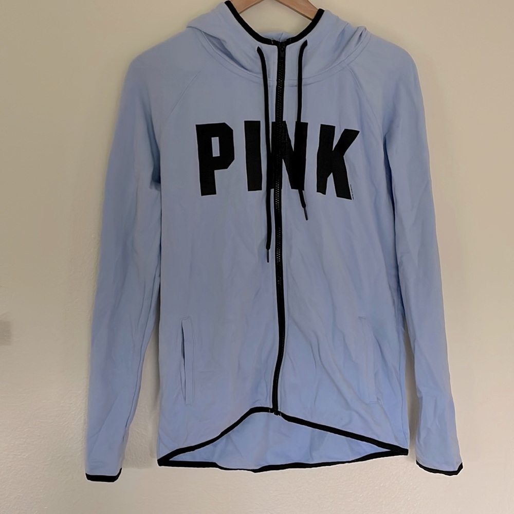 Zip Victoria secret PINK hoodie color periwinkle light blue/purple